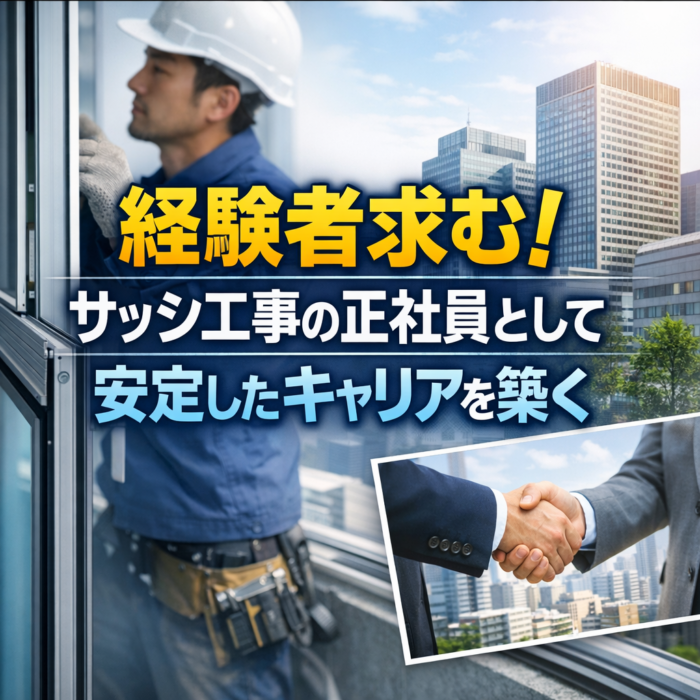 経験者求む！サッシ工事の正社員として安定したキャリアを築く